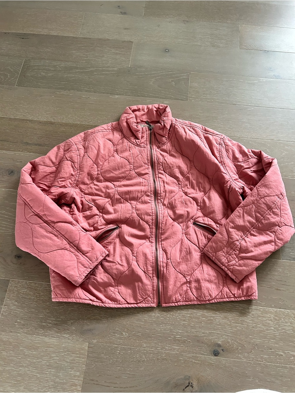 Lucky Brand Quilted Puffer Jacket - Coral Pink
